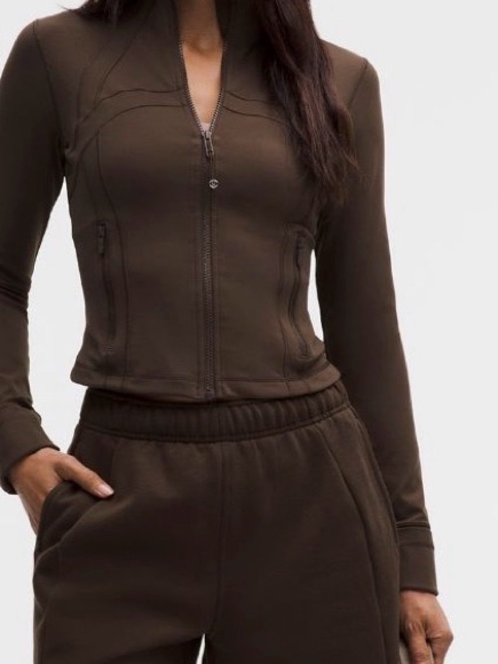 NWT Lululemon Nulu cropped Define Jacket Walnut Crunch